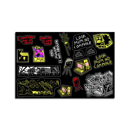 Look Mum No Computer Sticker Sheet | Look Mum No Computer Official Store