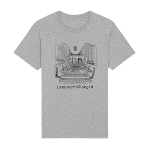 Look Mum No Organ Grey T-shirt | Look Mum No Computer Official Store