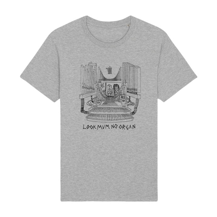 Look Mum No Organ Grey T-shirt | Look Mum No Computer Official Store